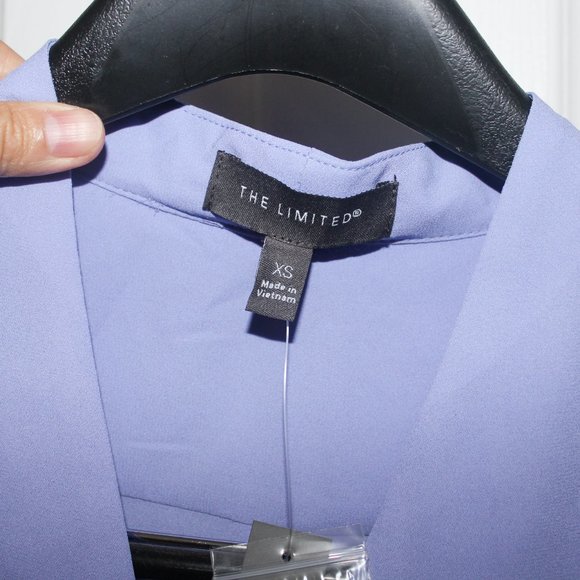 The Limited V-neck Blouse / Work Shirt - Purple - Picture 7 of 10